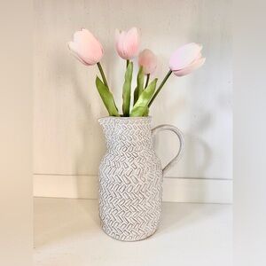 NWT - Textured Stoneware Pitcher